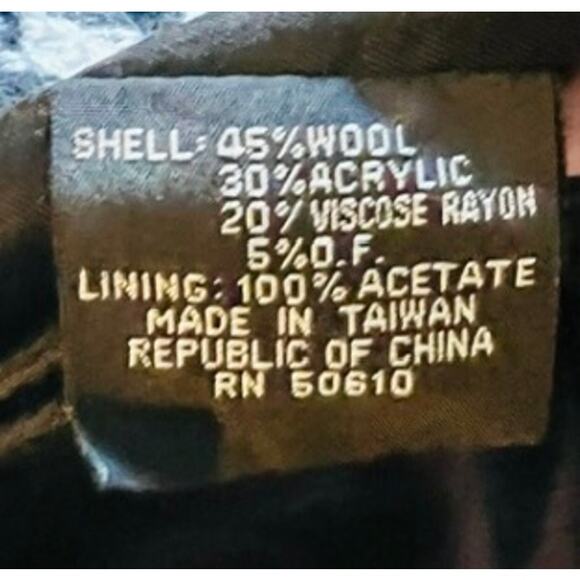 Vintage Albert Nipon Houndstooth Checkered Wool Blazer Jacket – Size 10 - Picture 4 of 5